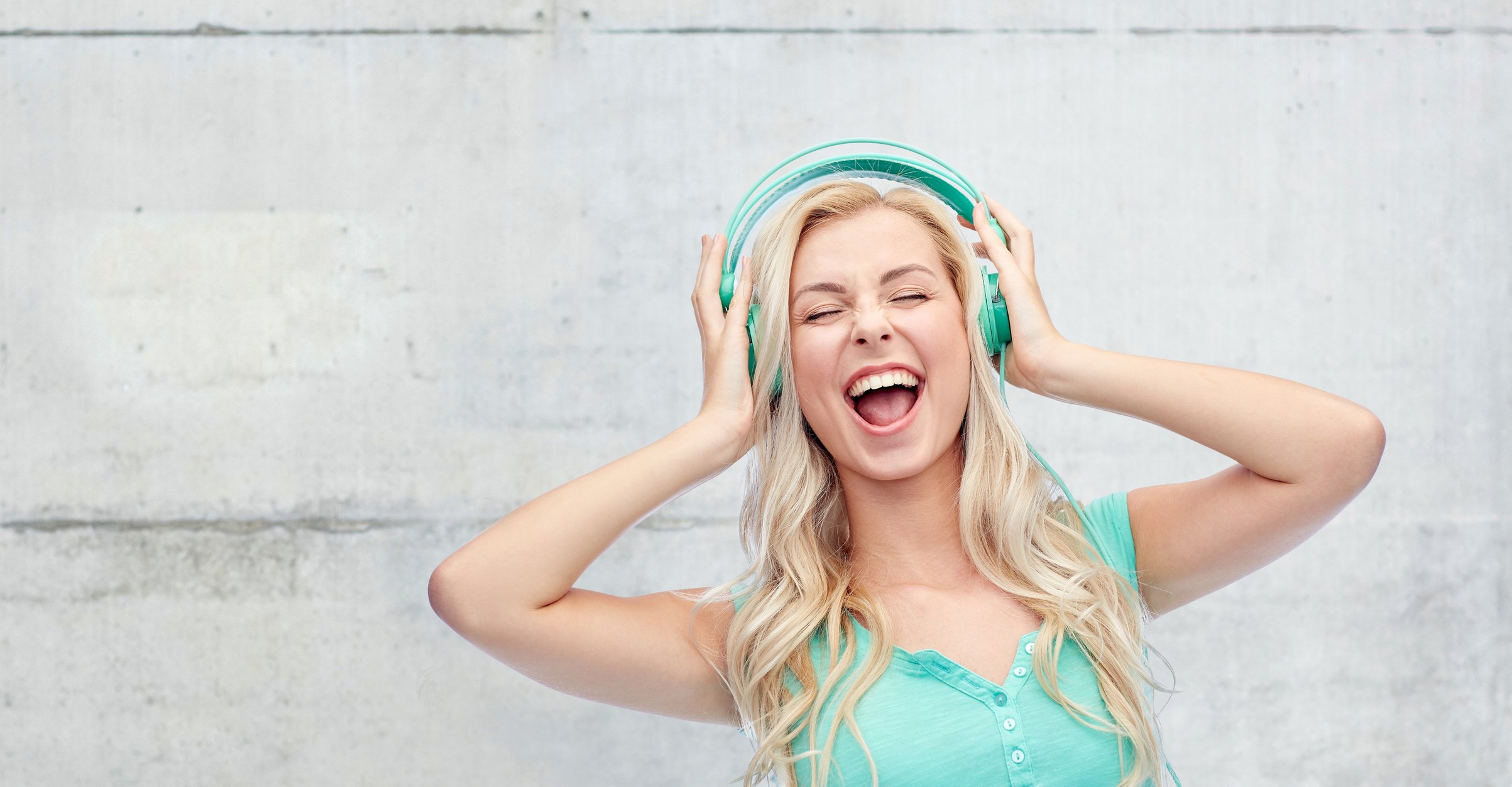  Teenage Girl with Headphones